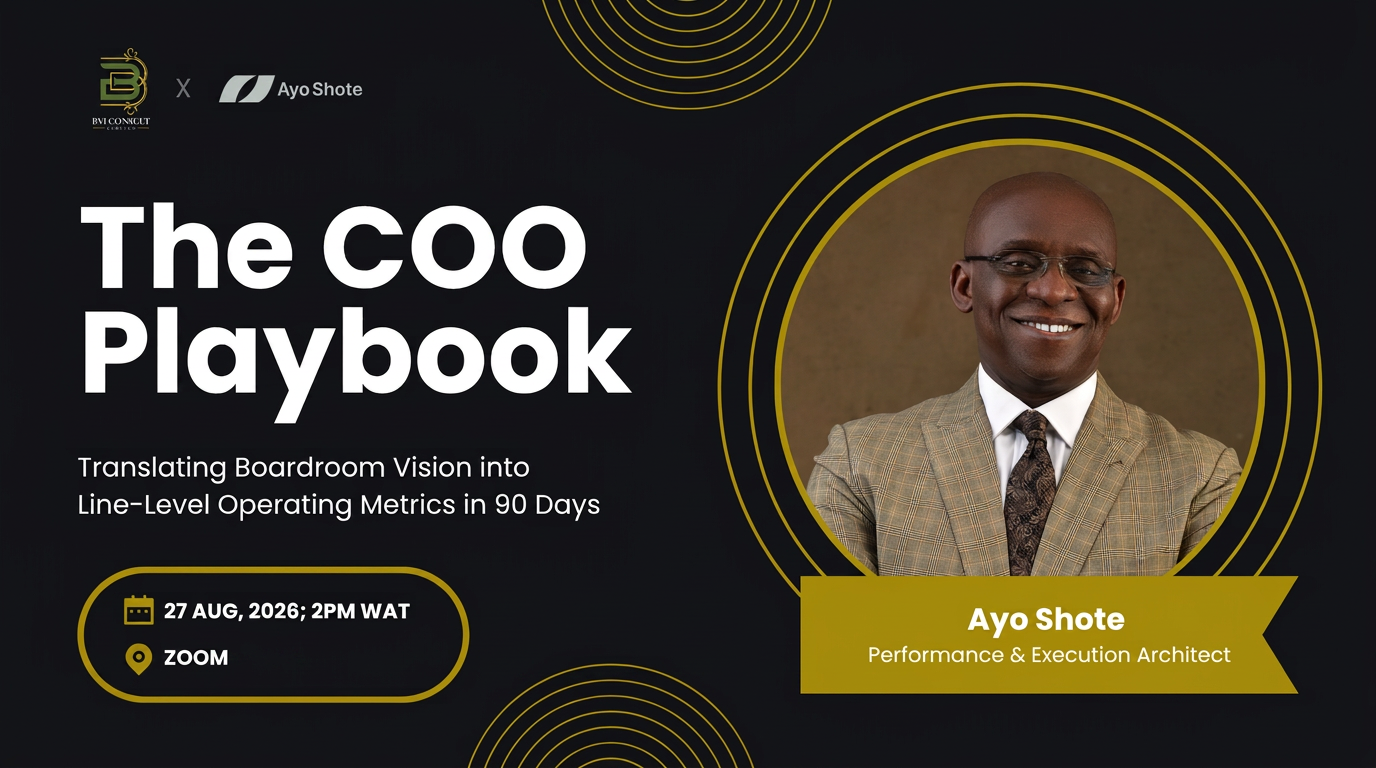 The COO Playbook replay with Ayo Shote